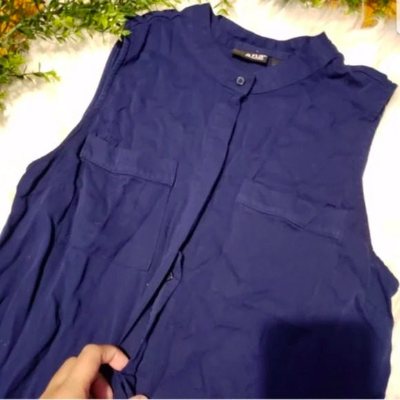 ❤️A.N.A. A New Approach Blue romper S - Picture 3 of 3